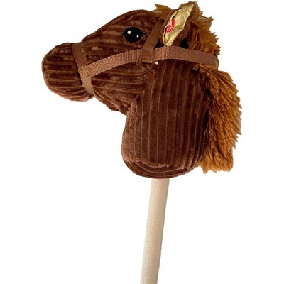 Hobby Horse kôň na tyči so zvukom Wiky tmavý 90 cm