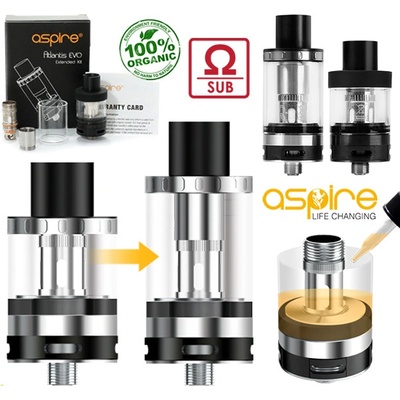 Aspire Atlantis EVO Extended Kit Stříbrno-černá 2ml/4ml