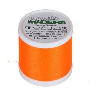 Vyšívací nitě PES Madeira Polyneon (400m) barva 1946 neon orange
