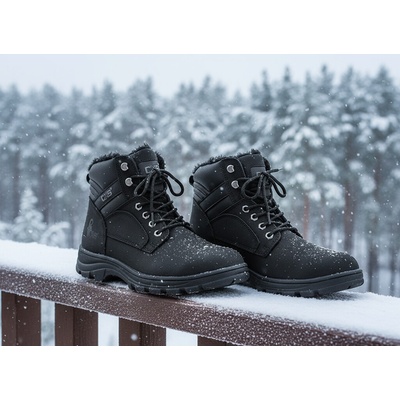 Obuv CXS Winter INDUSTRY kotníková, kožená, černá, zimní