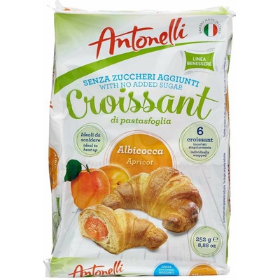 Antonelli croissant marhuľový 6ks bez cuzkru