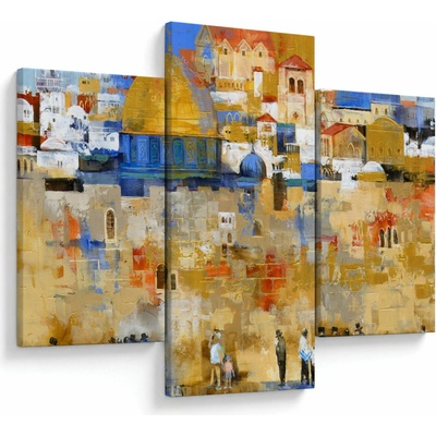 Obraz - Múr nárekov, Jeruzalem, Izrael, trojdielne 90x60 cm