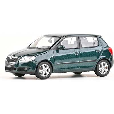 Škoda Fabia II 2006 Zelená Amazonian Metalíza ABREX 1:43