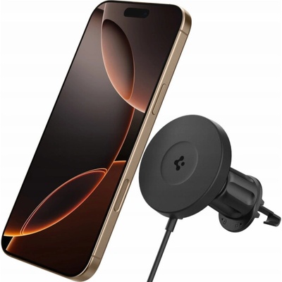 Spigen OneTap Pro 4 MagSafe Car Mount Charger, black - Wireless / AirVent Hook ACP08543