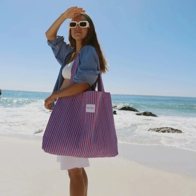 Studio Noos Poplin MOM BAG Rasberry Striped