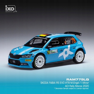 IXO Škoda Fabia R5 Evo No.78 M.Engel/I.Minor Rallye Monza 2020 1:43
