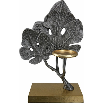 Gilde Dvícen na čajovou svíčku List Leaf, 38 cm 320430