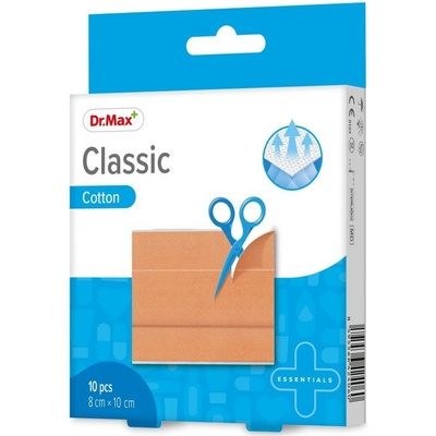 Dr.Max Classic Cotton 8 cm x 10 cm náplast 10 ks