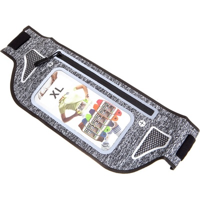 AppleMix Športová oblička pre Apple iPhone vrátane veľkostí Plus a Max - reflexné prvky - čierna