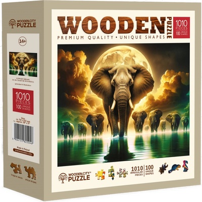 WOODEN CITY Dřevěné Sloní sny 2v1 EKO 1010 dielov