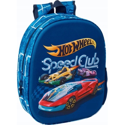 BATOH DO ŠKOLKY HOT WHEELS 3D SAFTA MALÝ 33CM MODRÝ