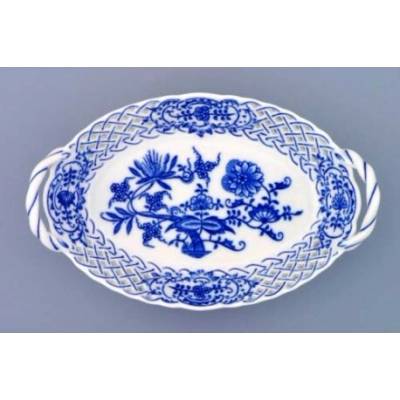 Český porcelán Dubí Koš prolamovaný 10147 Cibulák 18 cm