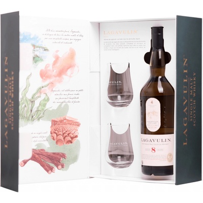 Lagavulin 8y 48% 0,7 l (dárkové balení 2 sklenice)