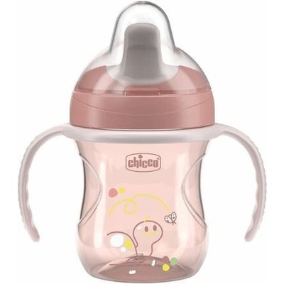 Chicco netečúci hrnček s tvrdým pítkom 200 ml ružový