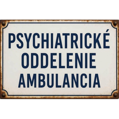 Ceduľa Psychiatrické oddelenie ambulancia