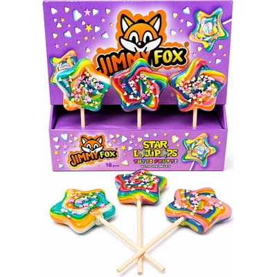 Jimmy Fox Star lízátko tutti frutti 50 g