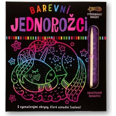 Barevní jednorožci Vyškrabávací obrázky Olena Herasimova – Hledejceny.cz
