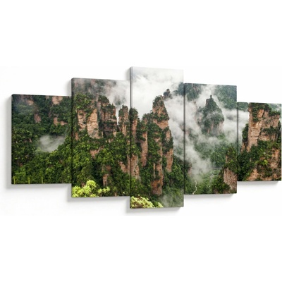 Obraz - Zhangjiajie National Park, Čína, pětidílný 150x80 cm