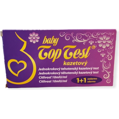 Baby Top Test těhotenský kazetový jednokrokový proužek 2 ks