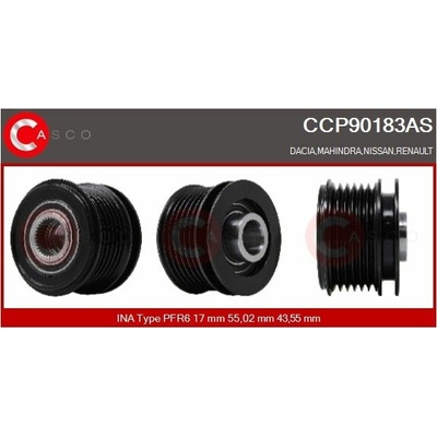 Řemenice, generátor CASCO CCP90183AS