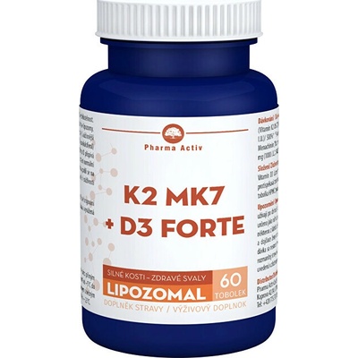 Pharma Activ Lipozomal K2 MK7 + D3 FORTE 60 ks