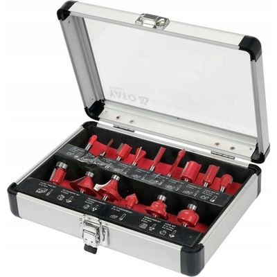 YATO YT-68007 / Sada vrchních frézek do dřeva 6mm 15 ks (YT-68007)