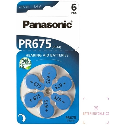 Panasonic baterie do naslouchadel 6ks PR675(44H)/6LB – Hledejceny.cz
