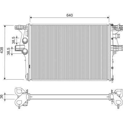 VALEO Chladič vody VA 701230