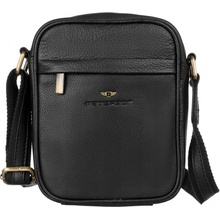 Pánska kožená crossbody taška čierna GT230
