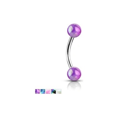 Piercingate piercing do obočí POB00205 bílá