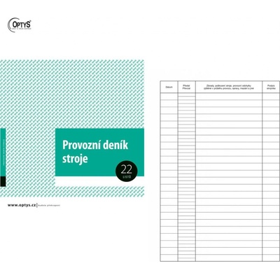 Optys 1234 Provozní deník stroje A4 nepropisující – Hledejceny.cz