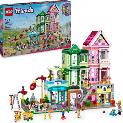 LEGO® Friends 42670 Apartmány a obchody v městečku Heartlake – Hledejceny.cz