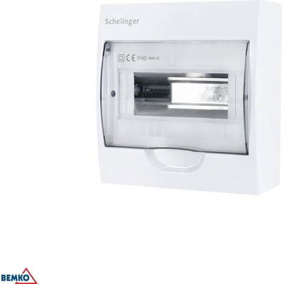 SCHELINGER Rozvádzač na povrchovú montáž IP40 8N+8PE 1x8P