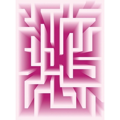 Preinterier Fototapeta panel - PL0448 - 3D - Labyrint – ružový vlies - 206cm x 275cm