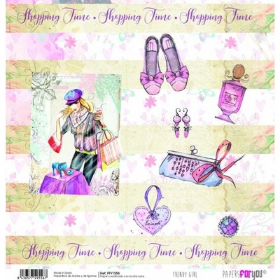 Scrapbookový papír TRENDY GIRL - Scrap paper TRENDY GIRL