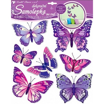 Anděl 10162 Samolepky na zeď motýli fialoví 38x31 cm – Hledejceny.cz