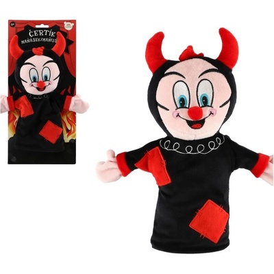 Teddies Čertík maňásek na ruku 30 cm