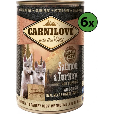 Carnilove Wild Meat Salmon & Turkey Puppies 6 x 400 g