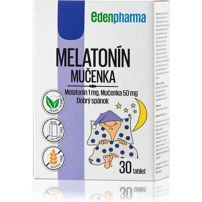 EdenPharma Melatonín + Mučenka 30 tabliet