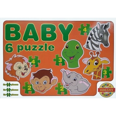 Dohány Baby Zvířecí hlavičky safari 6v1 2-4 dílků
