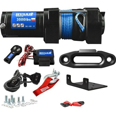Elektrický ATV naviják 1,5t 12V syntetické lano 12m HUSARWINCH BST 3500