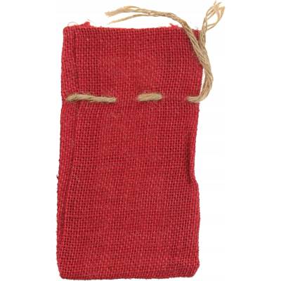 Videx Garden Vianočné jutové vrecúško na darčeky 25 x 15 cm červené