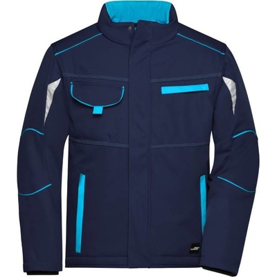 Daiber JN 853 zimní softshellová bunda navy/turquoise