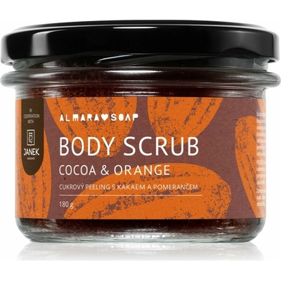 Almara Soap Body Scrub cukrový tělový peeling na celulitidu s vůní Cocoa & Orange 180 g