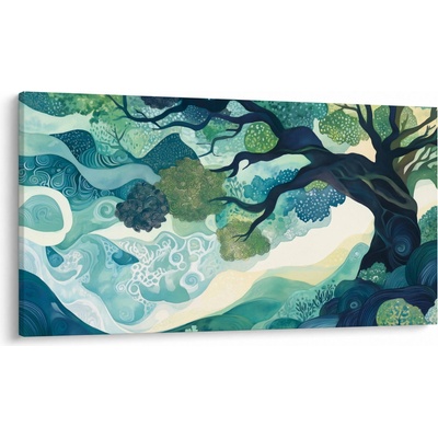 Obraz – Zelená koruna stromu života, jednodielne 120x70 cm