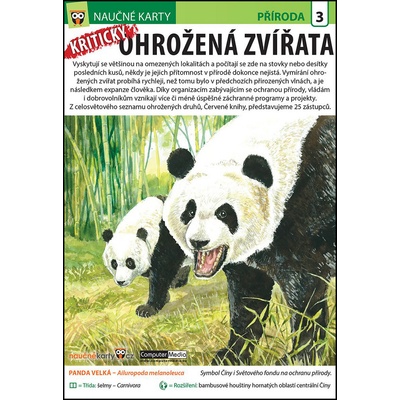 Kriticky ohrožená zvířata - Naučná karta – Hledejceny.cz