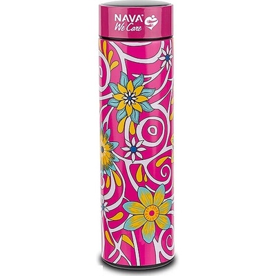 Nava termoska s LED teploměrem a sítkem 500 ml růžová Řecko