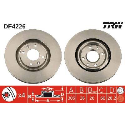 Brzdový kotúč TRW DF4226