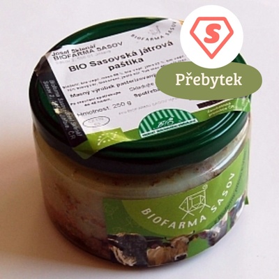 Biofarma Sasov Sasovská játrová paštika Bio 215 g