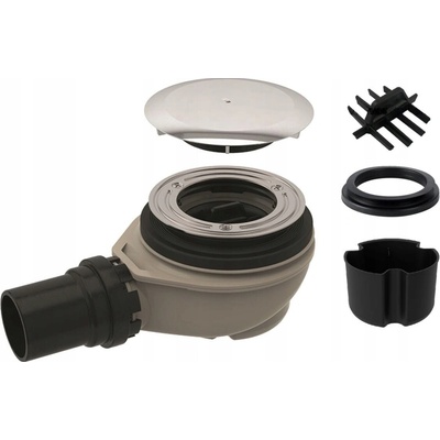 Geberit sprchová odpadní souprava d90 s krytem odpadního ventilu, výška vodního uzávěru 50 mm, chrom lesk 150.551.21.1